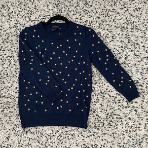 Small Navy J.Crew Light Sweater w/Stars